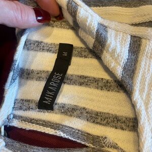 Mikarose Striped Dress in Gray and Cream